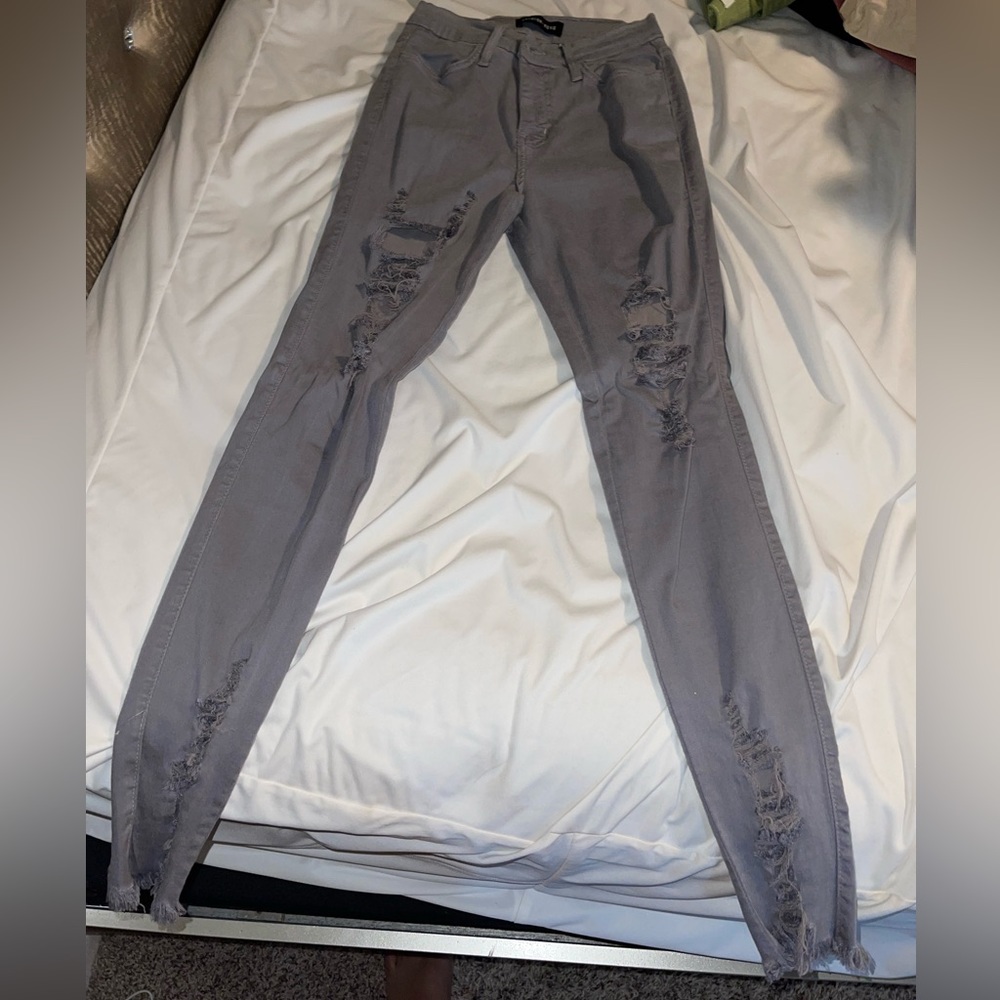 Grey denim jeans